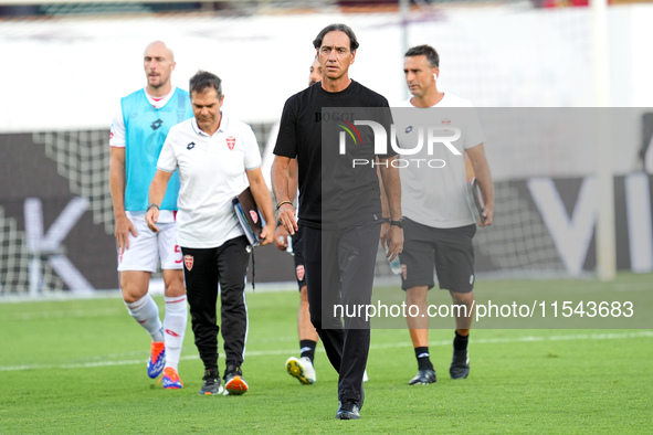 Alessandro Nesta head coach of AC Monza looks on during the Serie A Enilive match between ACF Fiorentina and AC Monza at Stadio Artemio Fran...