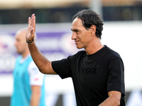 Alessandro Nesta head coach of AC Monza gestures during the Serie A Enilive match between ACF Fiorentina and AC Monza at Stadio Artemio Fran...