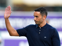 Raffaele Palladino head coach of ACF Fiorentina gestures during the Serie A Enilive match between ACF Fiorentina and AC Monza at Stadio Arte...