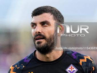 Pietro Terracciano of ACF Fiorentina looks on during the Serie A Enilive match between ACF Fiorentina and AC Monza at Stadio Artemio Franchi...