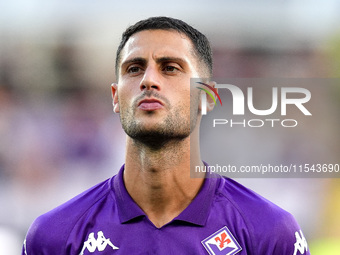 Rolando Mandragora of ACF Fiorentina looks on during the Serie A Enilive match between ACF Fiorentina and AC Monza at Stadio Artemio Franchi...