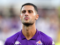 Rolando Mandragora of ACF Fiorentina looks on during the Serie A Enilive match between ACF Fiorentina and AC Monza at Stadio Artemio Franchi...