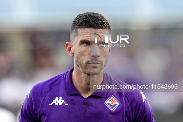 Robin Gosens of ACF Fiorentina looks on during the Serie A Enilive match between ACF Fiorentina and AC Monza at Stadio Artemio Franchi on Se...