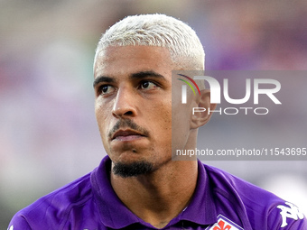 Dodo of ACF Fiorentina looks on during the Serie A Enilive match between ACF Fiorentina and AC Monza at Stadio Artemio Franchi on September...