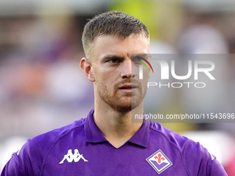 Lucas Beltran of ACF Fiorentina looks on during the Serie A Enilive match between ACF Fiorentina and AC Monza at Stadio Artemio Franchi on S...