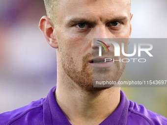 Lucas Beltran of ACF Fiorentina looks on during the Serie A Enilive match between ACF Fiorentina and AC Monza at Stadio Artemio Franchi on S...