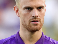 Lucas Beltran of ACF Fiorentina looks on during the Serie A Enilive match between ACF Fiorentina and AC Monza at Stadio Artemio Franchi on S...