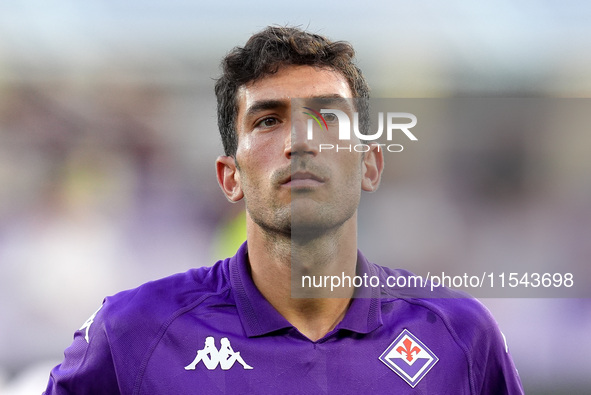 Danilo Cataldi of ACF Fiorentina looks on during the Serie A Enilive match between ACF Fiorentina and AC Monza at Stadio Artemio Franchi on...