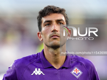 Danilo Cataldi of ACF Fiorentina looks on during the Serie A Enilive match between ACF Fiorentina and AC Monza at Stadio Artemio Franchi on...