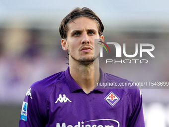 Andrea Colpani of ACF Fiorentina looks on during the Serie A Enilive match between ACF Fiorentina and AC Monza at Stadio Artemio Franchi on...