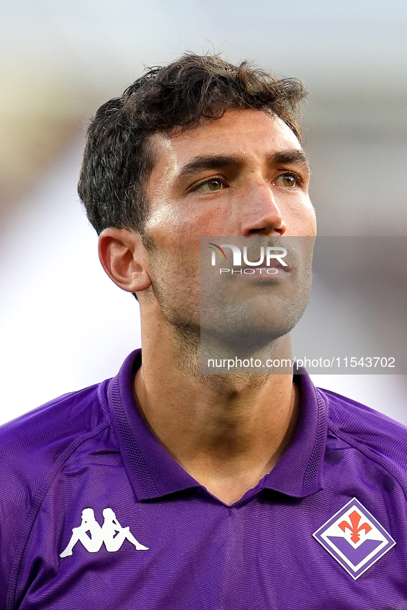 Danilo Cataldi of ACF Fiorentina looks on during the Serie A Enilive match between ACF Fiorentina and AC Monza at Stadio Artemio Franchi on...