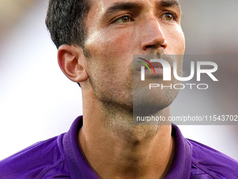 Danilo Cataldi of ACF Fiorentina looks on during the Serie A Enilive match between ACF Fiorentina and AC Monza at Stadio Artemio Franchi on...