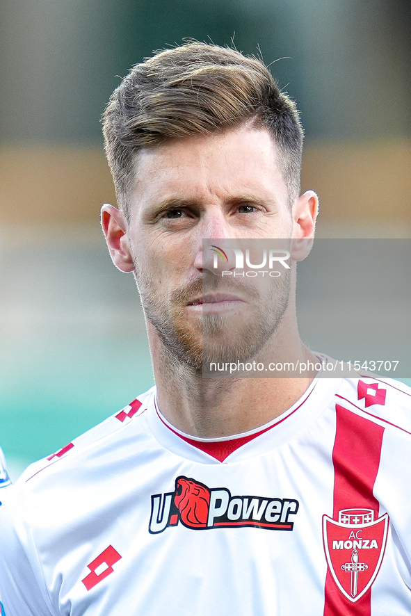 Georgios Kyriakopoulos of AC Monza looks on during the Serie A Enilive match between ACF Fiorentina and AC Monza at Stadio Artemio Franchi o...