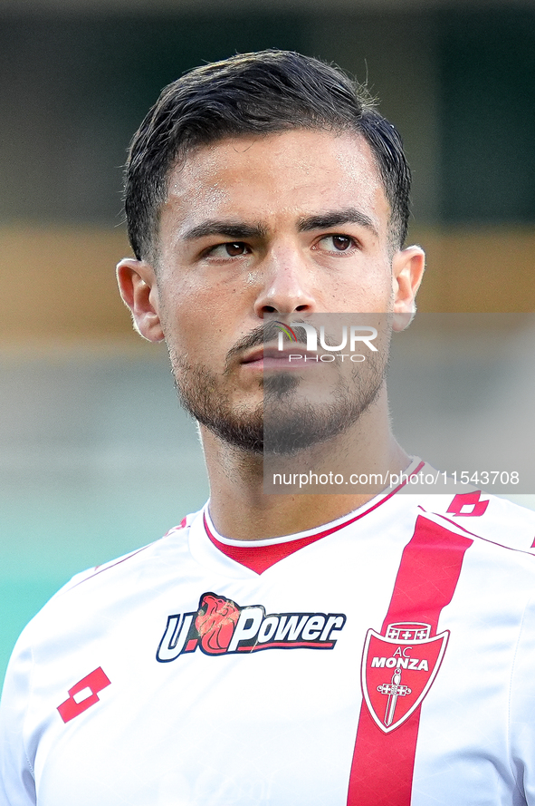 Andrea Carboni of AC Monza looks on during the Serie A Enilive match between ACF Fiorentina and AC Monza at Stadio Artemio Franchi on Septem...