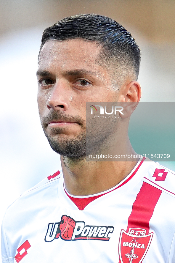 Gianluca Caprari of AC Monza looks on during the Serie A Enilive match between ACF Fiorentina and AC Monza at Stadio Artemio Franchi on Sept...