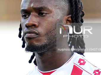 Warren Bondo of AC Monza looks on during the Serie A Enilive match between ACF Fiorentina and AC Monza at Stadio Artemio Franchi on Septembe...