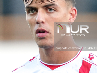 Daniel Maldini of AC Monza looks on during the Serie A Enilive match between ACF Fiorentina and AC Monza at Stadio Artemio Franchi on Septem...