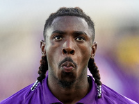 Moise Kean of ACF Fiorentina looks on during the Serie A Enilive match between ACF Fiorentina and AC Monza at Stadio Artemio Franchi on Sept...