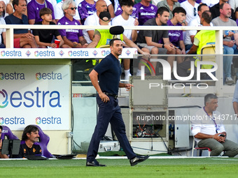 Raffaele Palladino head coach of ACF Fiorentina looks on during the Serie A Enilive match between ACF Fiorentina and AC Monza at Stadio Arte...