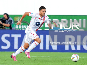 Andrea Carboni of AC Monza in action during the Serie A Enilive match between ACF Fiorentina and AC Monza at Stadio Artemio Franchi on Septe...