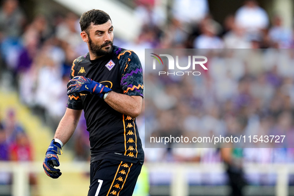 Pietro Terracciano of ACF Fiorentina looks on during the Serie A Enilive match between ACF Fiorentina and AC Monza at Stadio Artemio Franchi...