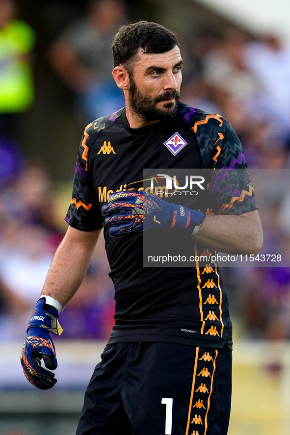 Pietro Terracciano of ACF Fiorentina looks on during the Serie A Enilive match between ACF Fiorentina and AC Monza at Stadio Artemio Franchi...