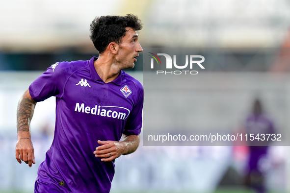 Danilo Cataldi of ACF Fiorentina looks on during the Serie A Enilive match between ACF Fiorentina and AC Monza at Stadio Artemio Franchi on...