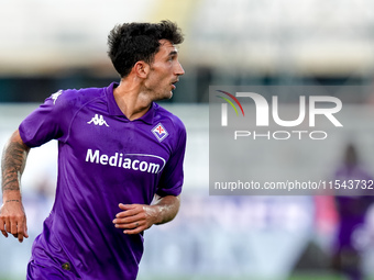 Danilo Cataldi of ACF Fiorentina looks on during the Serie A Enilive match between ACF Fiorentina and AC Monza at Stadio Artemio Franchi on...