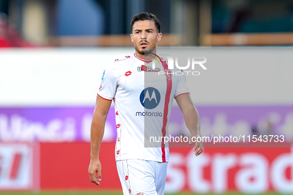 Andrea Carboni of AC Monza looks on during the Serie A Enilive match between ACF Fiorentina and AC Monza at Stadio Artemio Franchi on Septem...