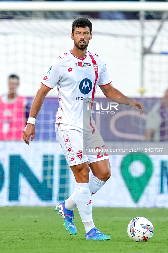 Pablo Mari' of AC Monza in action during the Serie A Enilive match between ACF Fiorentina and AC Monza at Stadio Artemio Franchi on Septembe...