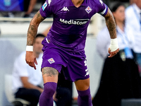 Cristiano Biraghi of ACF Fiorentina during the Serie A Enilive match between ACF Fiorentina and AC Monza at Stadio Artemio Franchi on Septem...