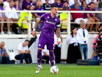 Cristiano Biraghi of ACF Fiorentina during the Serie A Enilive match between ACF Fiorentina and AC Monza at Stadio Artemio Franchi on Septem...