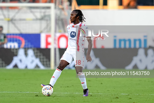 Warren Bondo of AC Monza during the Serie A Enilive match between ACF Fiorentina and AC Monza at Stadio Artemio Franchi on September 01, 202...