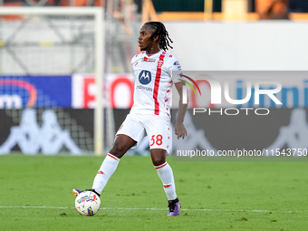 Warren Bondo of AC Monza during the Serie A Enilive match between ACF Fiorentina and AC Monza at Stadio Artemio Franchi on September 01, 202...