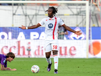 Warren Bondo of AC Monza reacts during the Serie A Enilive match between ACF Fiorentina and AC Monza at Stadio Artemio Franchi on September...