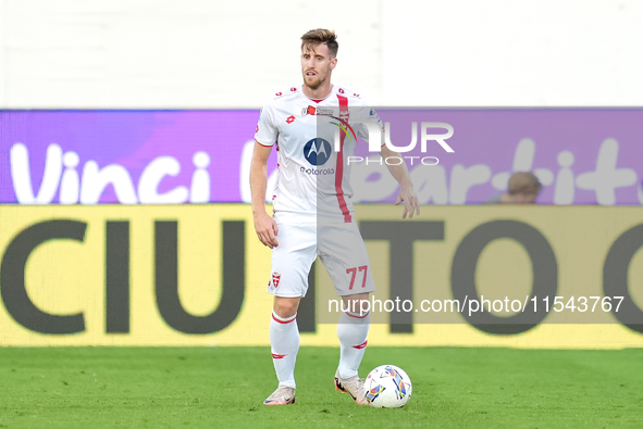 Georgios Kyriakopoulos of AC Monza during the Serie A Enilive match between ACF Fiorentina and AC Monza at Stadio Artemio Franchi on Septemb...