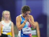 Laure Ustaritz of France looks on in Women's 400m - T37 Final during the Paris 2024 Paralympic Games at Stade de France on September 3, 2024...