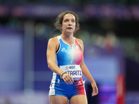 Laure Ustaritz of France looks on in Women's 400m - T37 Final during the Paris 2024 Paralympic Games at Stade de France on September 3, 2024...