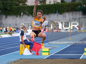 Diana Lesti from Hungary participates in the 60th Palio Citta della Quercia, valid for the World Athletics Continental Tour, at Quercia Stad...