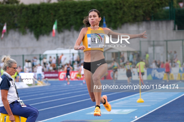 Diana Lesti from Hungary participates in the 60th Palio Citta della Quercia, valid for the World Athletics Continental Tour, at Quercia Stad...