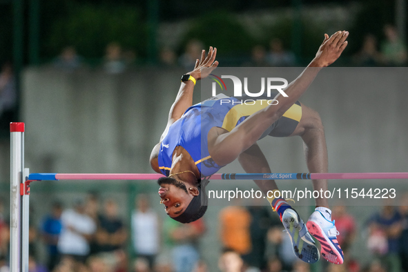 Romaine Beckford from Jamaica participates in the 60th Palio Citta della Quercia, valid for the World Athletics Continental Tour, at Quercia...