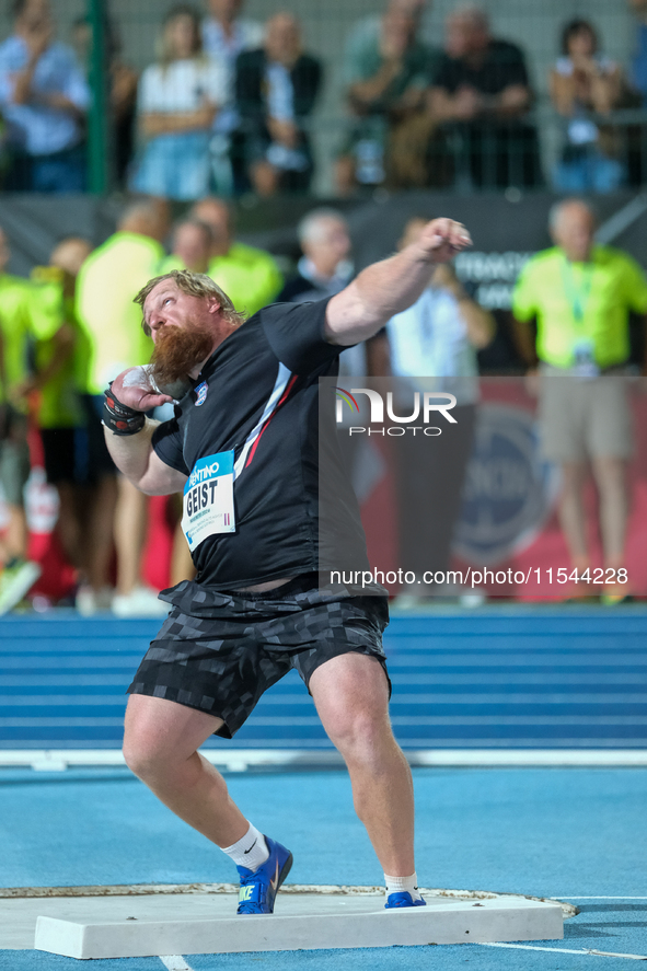 Jordan Geist from the United States participates in the 60th Palio Citta della Quercia, valid for the World Athletics Continental Tour, at Q...