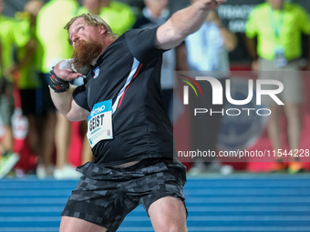 Jordan Geist from the United States participates in the 60th Palio Citta della Quercia, valid for the World Athletics Continental Tour, at Q...