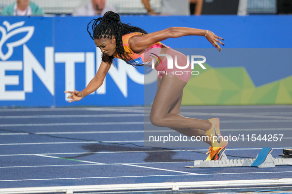 Stacey Ann Williams from the United States participates in the 60th Palio Citta della Quercia, valid for the World Athletics Continental Tou...