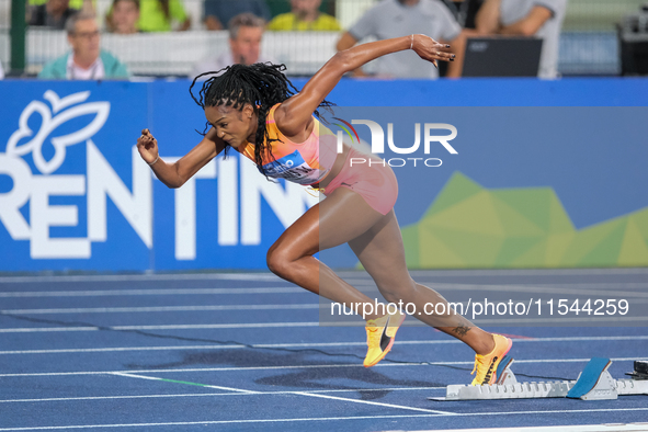 Stacey Ann Williams from the United States participates in the 60th Palio Citta della Quercia, valid for the World Athletics Continental Tou...