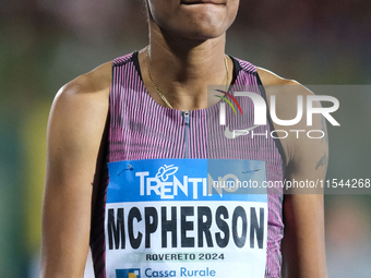 Stefanie Ann McPherson from Jamaica participates in the 60th Palio Citta della Quercia, valid for the World Athletics Continental Tour, at Q...