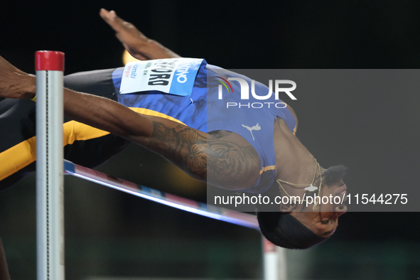 Romaine Beckford from Jamaica participates in the 60th Palio Citta della Quercia, valid for the World Athletics Continental Tour, at Quercia...