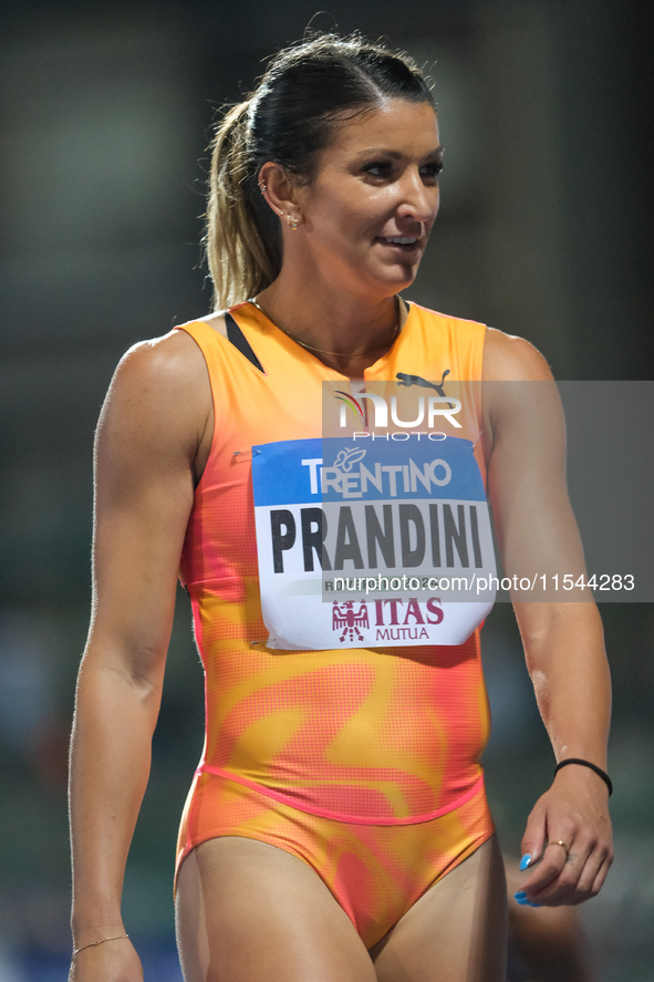 Jenna Prandini from the United States participates in the 60th Palio Citta della Quercia, valid for the World Athletics Continental Tour, at...