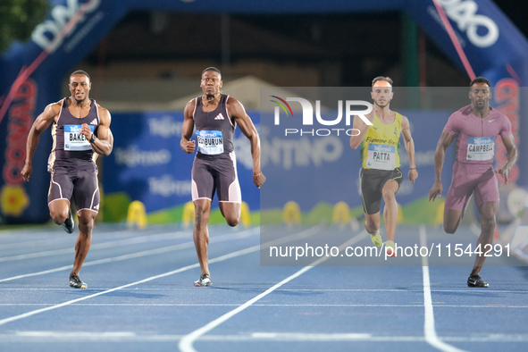 (Left to right) Ronnie Baker from the United States, Ole Edoburun from Great Britain, Lorenzo Patta from Italy, and Michael Campbell from Ja...