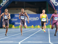 (Left to right) Ronnie Baker from the United States, Ole Edoburun from Great Britain, Lorenzo Patta from Italy, and Michael Campbell from Ja...